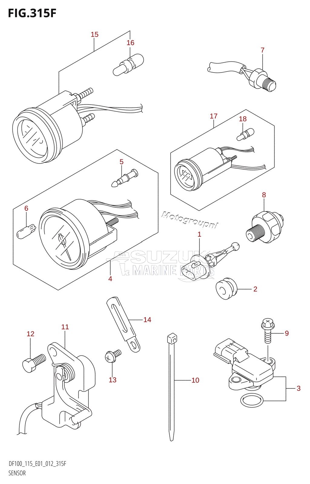 SENSOR (DF115Z:E40)