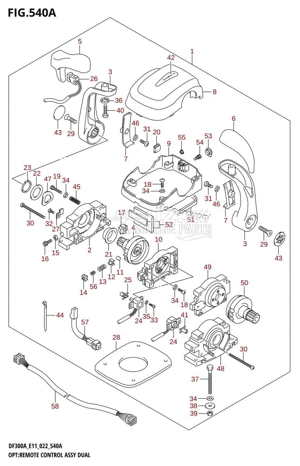 OPT:REMOTE CONTROL ASSY DUAL (020,021)