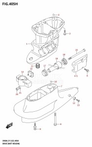 DF50A From 05003F-340001 (E01)  2023 drawing DRIVE SHAFT HOUSING (DF60AVT:(E01,E11),(DF60AVT,DF60AVTH):E40)