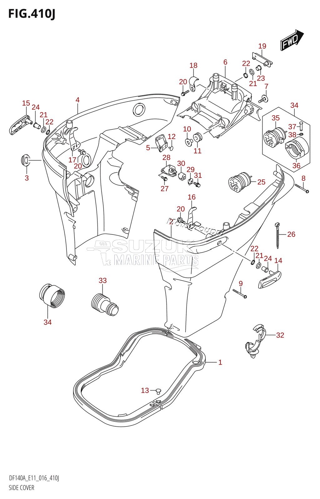 SIDE COVER (DF140AZ:E40)