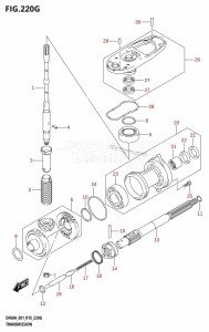 DF40A From 04003F-510001 (E01 E13)  2015 drawing TRANSMISSION (DF60A:E01)