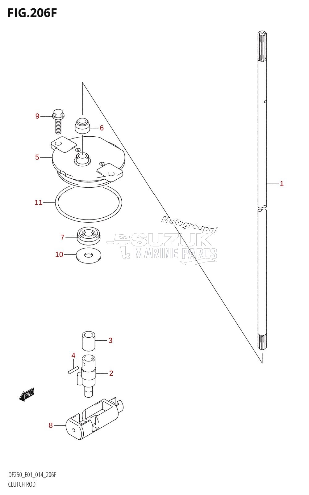 CLUTCH ROD (DF225T:E40)