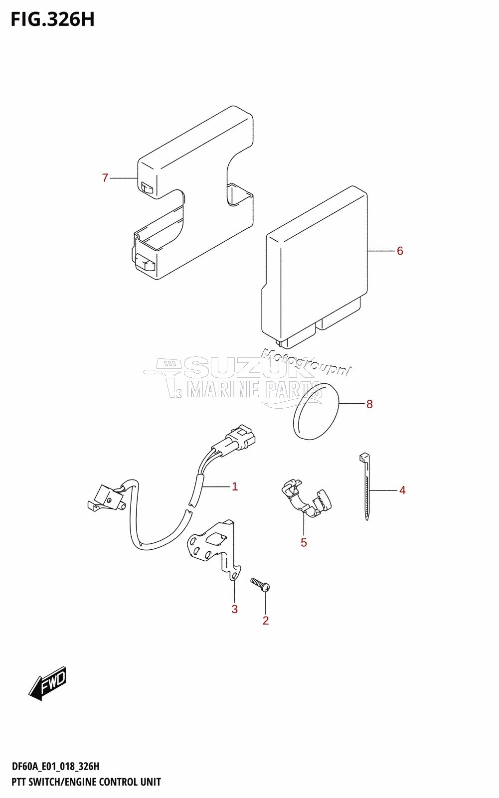 PTT SWITCH /​ ENGINE CONTROL UNIT (DF60AQH:E40)