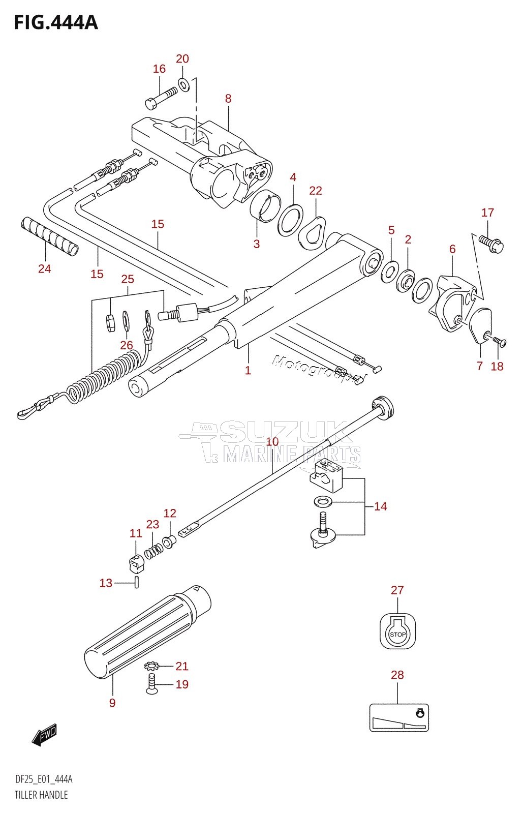 TILLER HANDLE