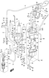 Outboard DF 225 drawing Fuel Pump/Fuel Vapor Separator