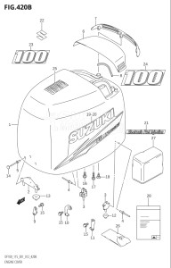 11502F-210001 (2012) 115hp E01 E40-Gen. Export 1 - Costa Rica (DF115T) DF115T drawing ENGINE COVER (DF100T:E40)