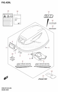 DF9.9B From 00995F-040001 (P01)  2020 drawing ENGINE COVER ((DF20A:P01,DF20AR,DF20AT,DF20ATH):021)