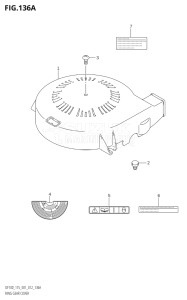 11502Z-210001 (2012) 115hp E01 E40-Gen. Export 1 - Costa Rica (DF115Z) DF115Z drawing RING GEAR COVER (DF100T:E01)