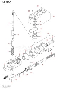 05004F-510001 (2005) 50hp E03-USA (DF50AVT) DF50A drawing TRANSMISSION (DF60A:E03)