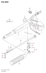 DT9.9 From 00993K-310001 (P36 P40)  2013 drawing TILLER HANDLE (DT9.9K:P36)