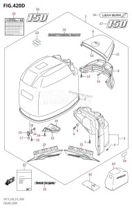 DF150ZG From 15002Z-510001 (E03)  2015 drawing ENGINE COVER (DF150TG:E03)