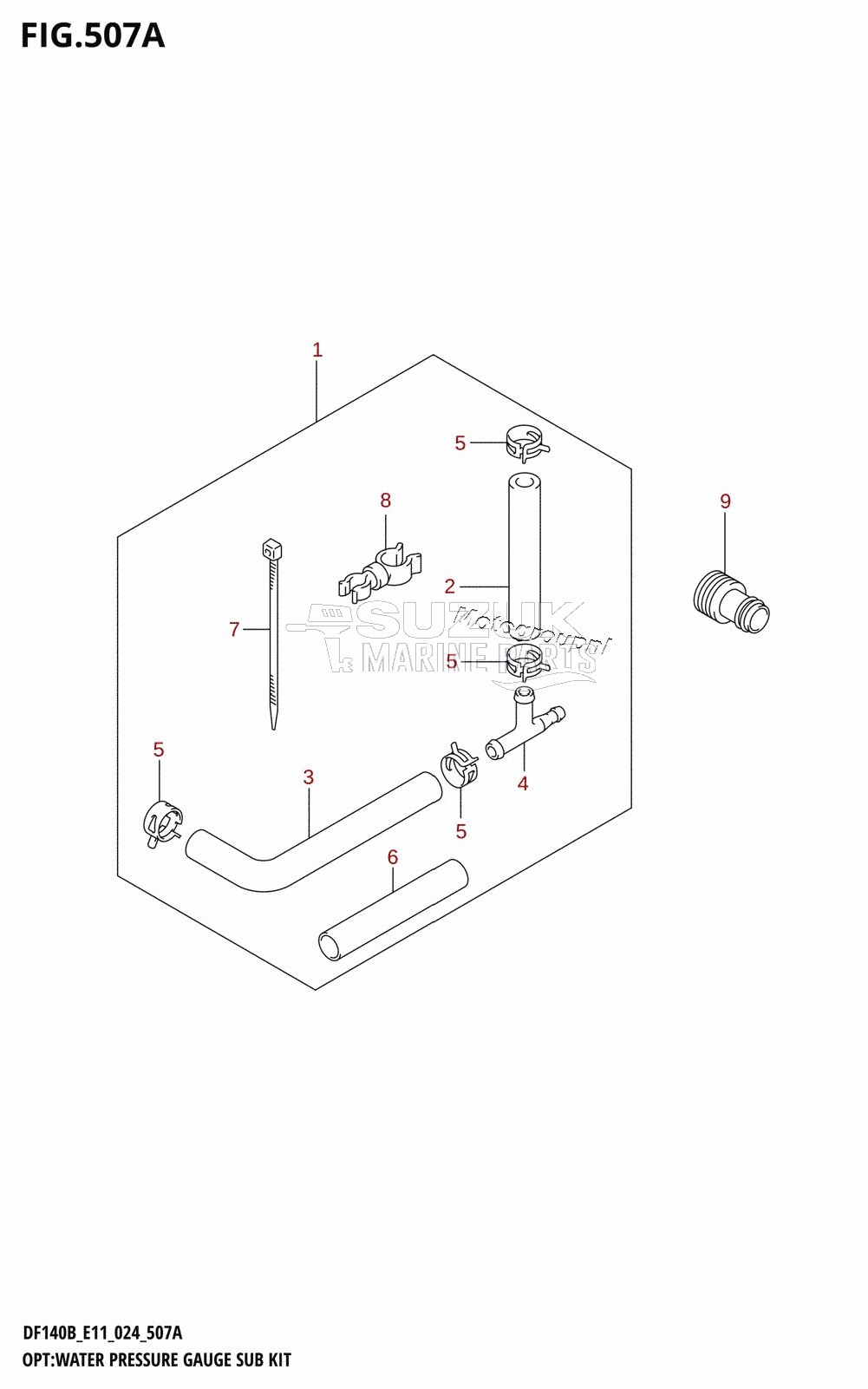 OPT:WATER PRESSURE GAUGE SUB KIT