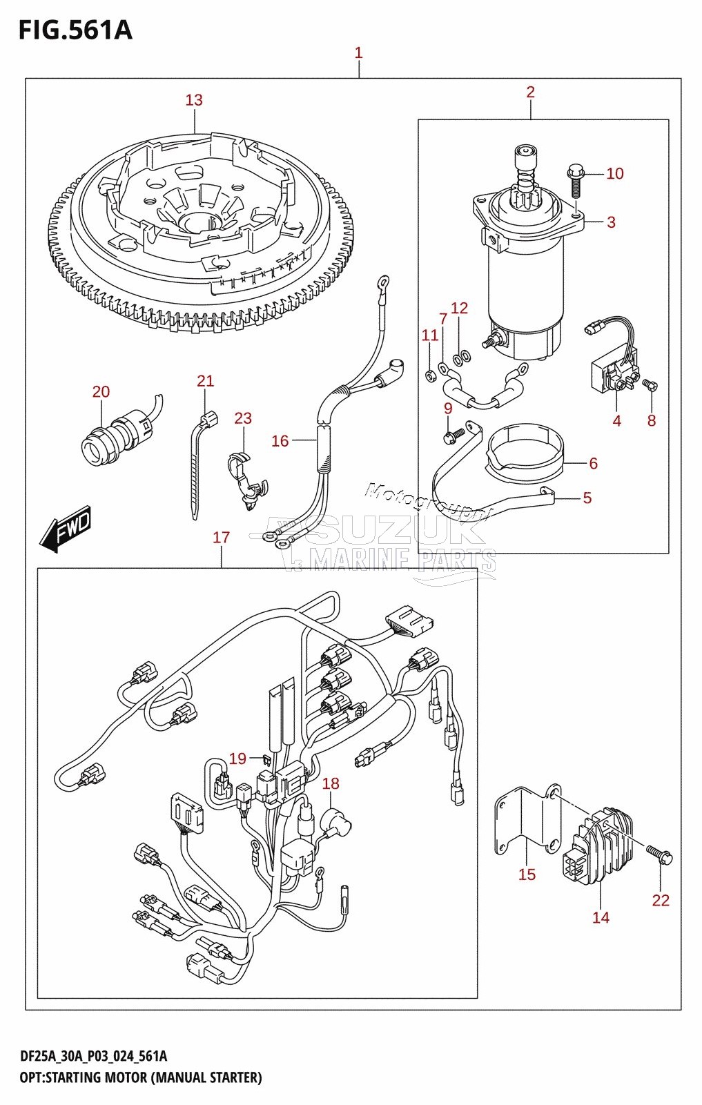 OPT:STARTING MOTOR (MANUAL STARTER) (M-STARTER)