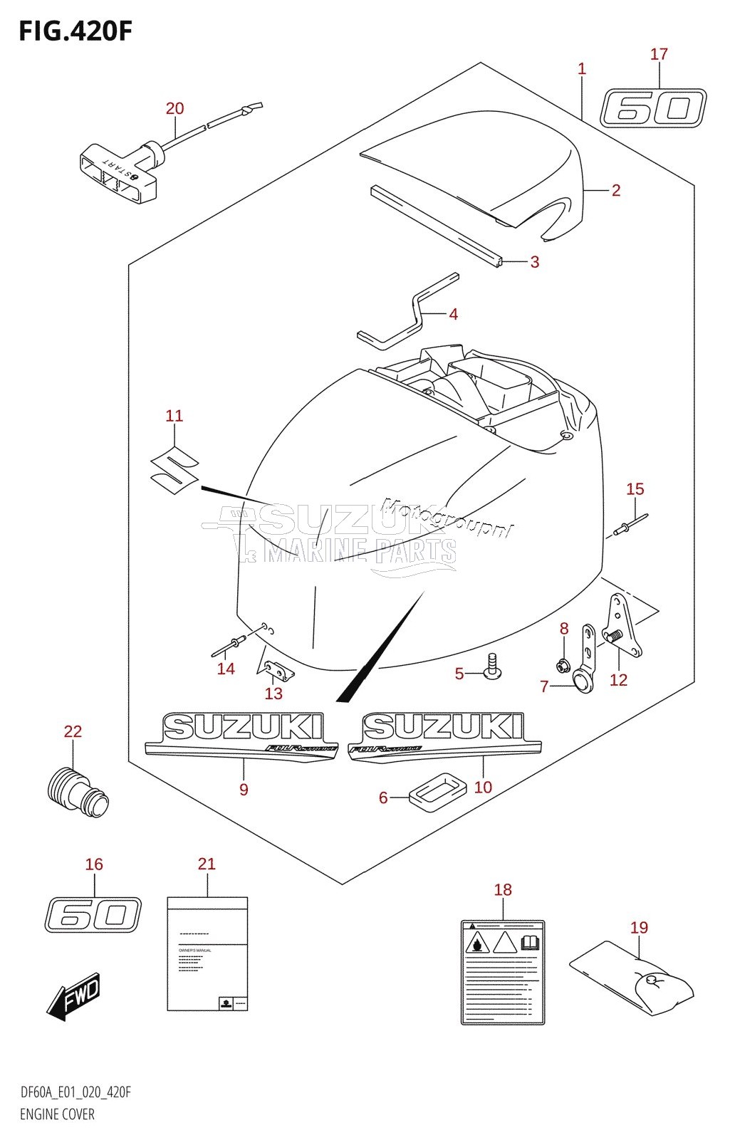 ENGINE COVER (DF60A:E01)