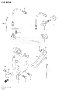 DF150ZG From 15002Z-510001 (E03)  2015 drawing SENSOR (DF175Z:E03)