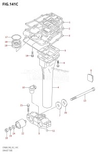 DT40 From 04005K-210001 ()  2012 drawing EXHAUST TUBE (DT40WR:P40)