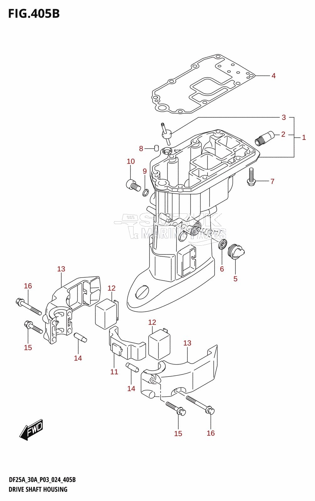 DRIVE SHAFT HOUSING (DF25AT,DF25ATH,DF30AT,DF30ATH)