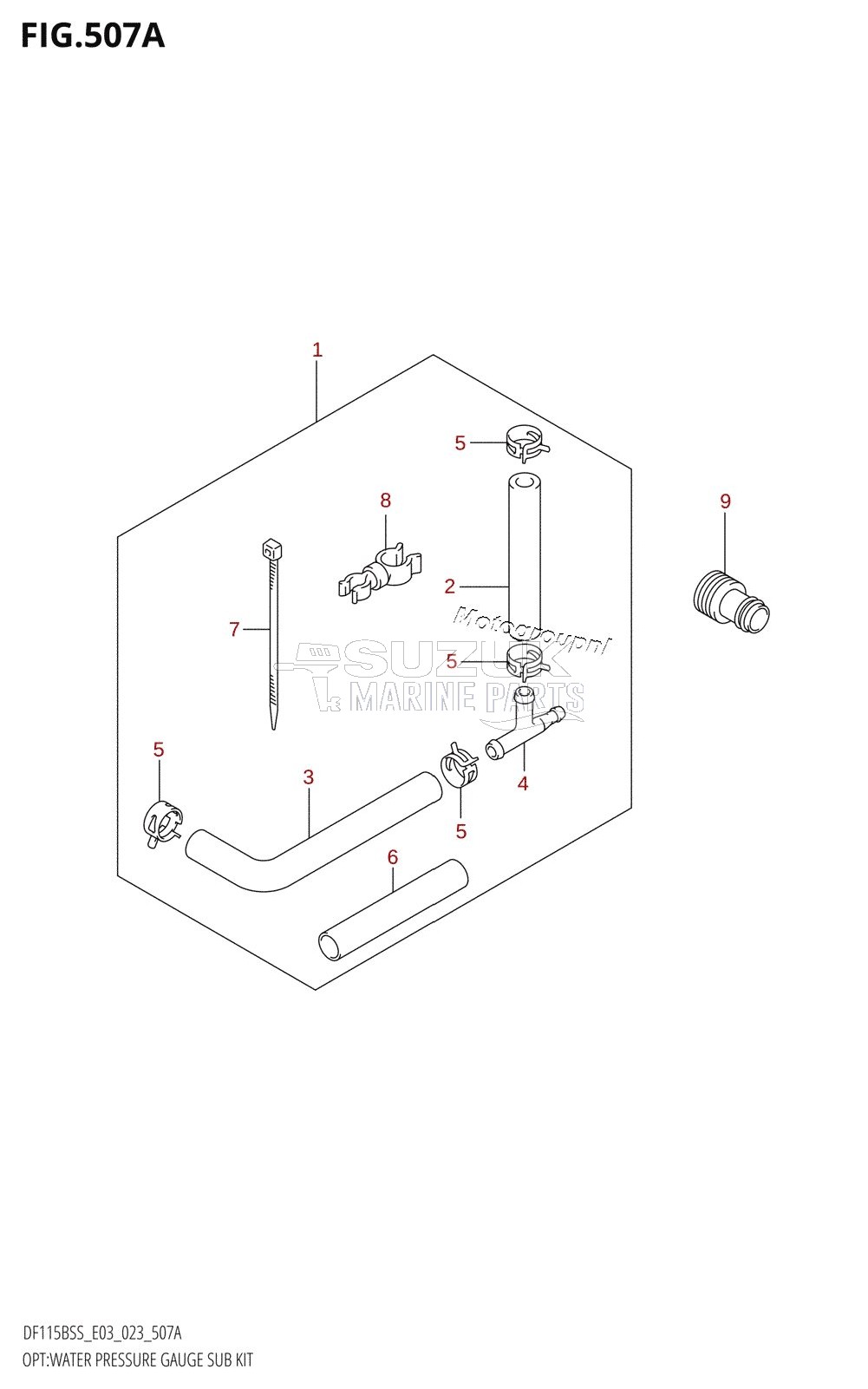 OPT:WATER PRESSURE GAUGE SUB KIT