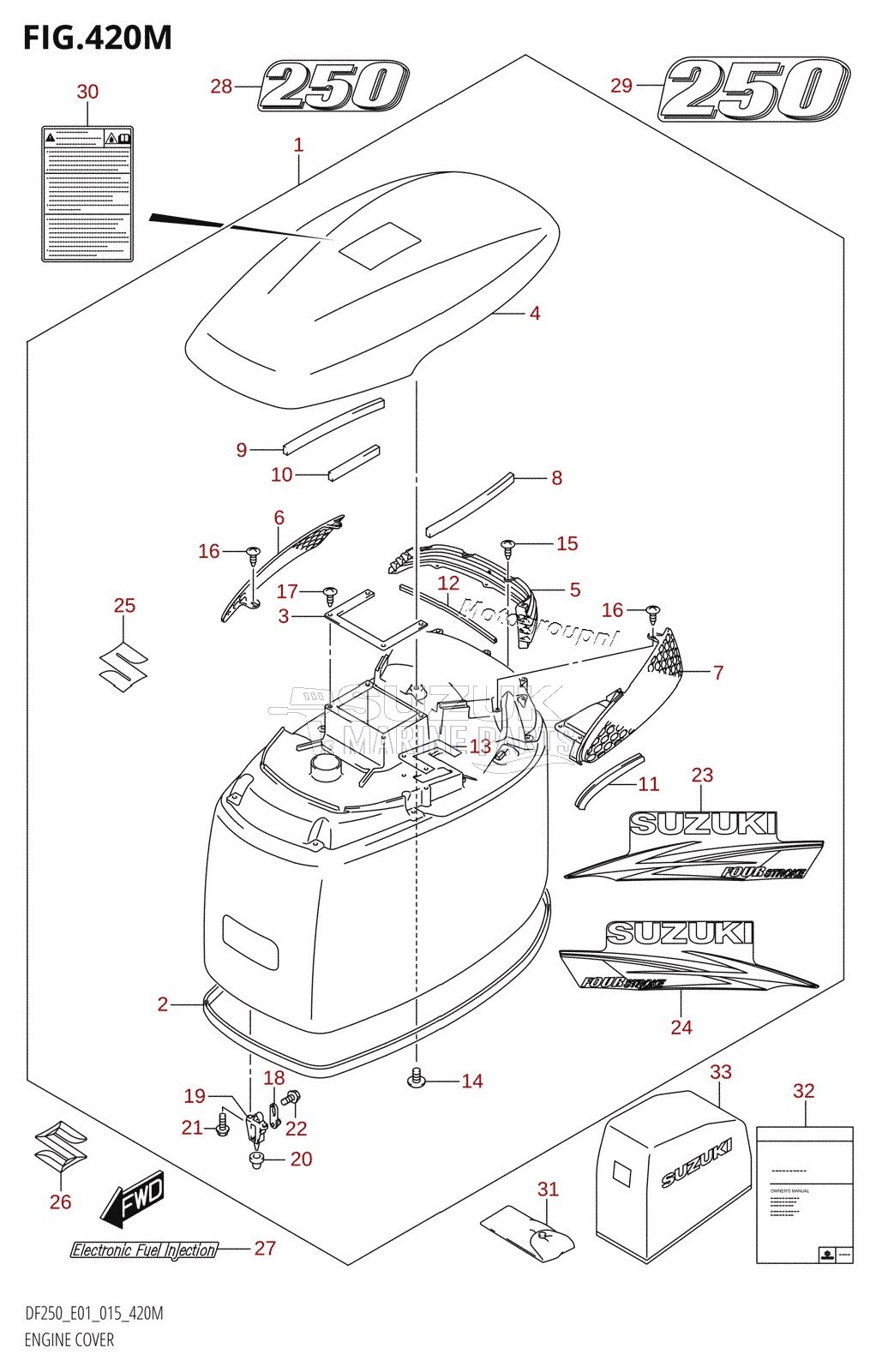 ENGINE COVER ((DF250T,DF250Z):E40)