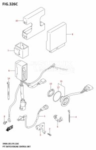 DF40A From 04003F-910001 (E03)  2019 drawing PTT SWITCH /​ ENGINE CONTROL UNIT (DF60A)