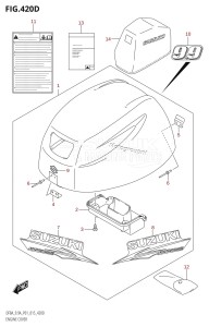 DF8A From 00801F-510001 (P01)  2015 drawing ENGINE COVER (DF9.9AR:P01)