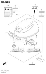 01504F-040001 (2020) 15hp E01-Gen. Export 1 (DF15AR   DF15AT_2) DF15A drawing ENGINE COVER (SEE NOTE)