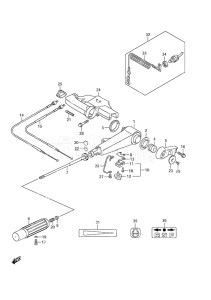 Outboard DF 20A drawing Tiller Handle