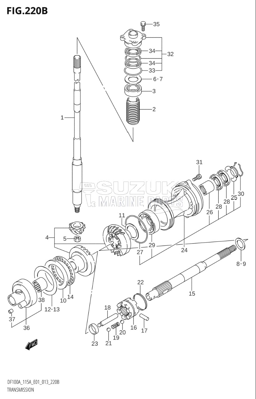 TRANSMISSION (DF100AT:E40)