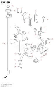 08001F-980001 (2009) 80hp E03-USA (DF80ATK10  DF80ATK9) DF80A drawing CLUTCH SHAFT