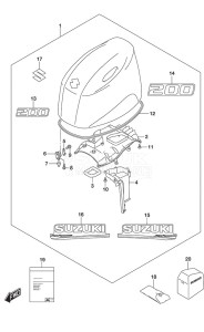 DF 200A drawing Engine Cover (White)