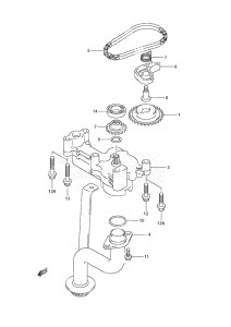 Outboard DF 225 drawing Oil Pump