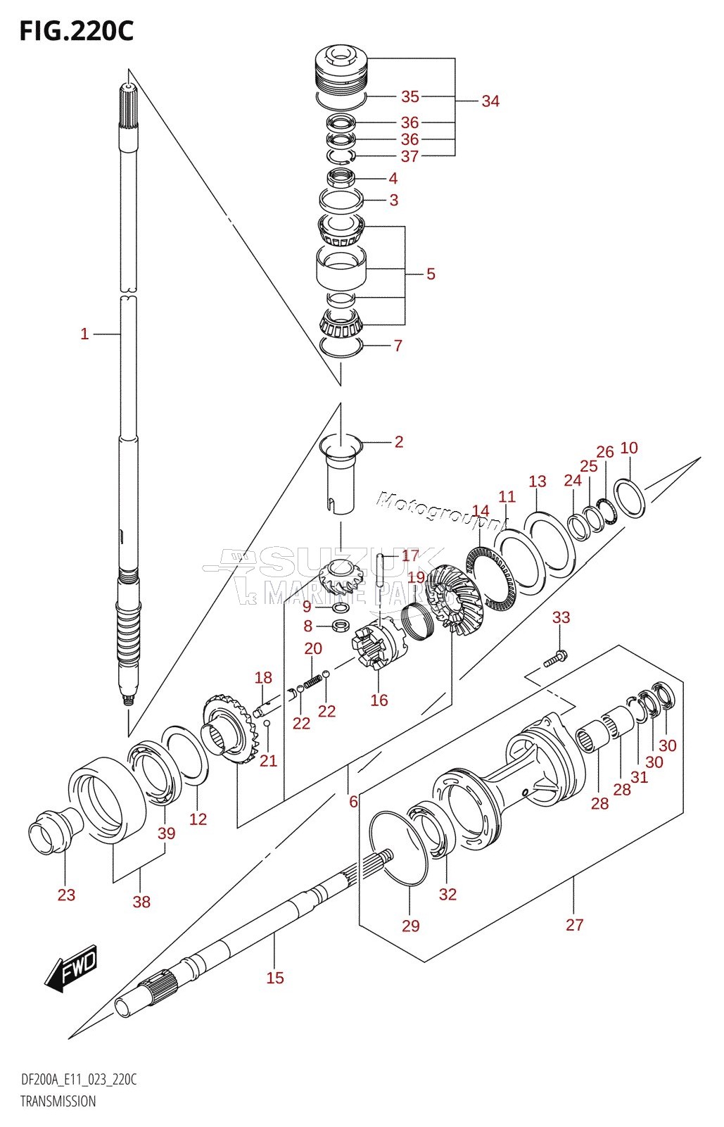 TRANSMISSION ((DF200AZ,DF175AZ,DF150AZ):(020,021))