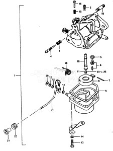 DT25 From 2502-200000 ()  1982 drawing CARBURETOR