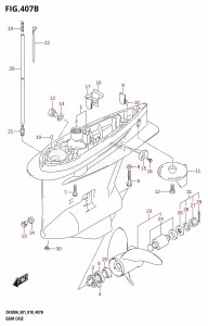 DF200Z From 20002Z-810001 (E01 E40)  2018 drawing GEAR CASE (DF200AZ)