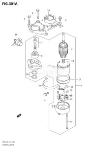 DF70 From 07001F-971001 (E03)  1999 drawing STARTING MOTOR (W,X,Y)