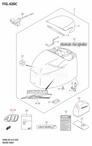 DF50A From 05003F-310001 (E01)  2013 drawing ENGINE COVER (DF40AST:E34)