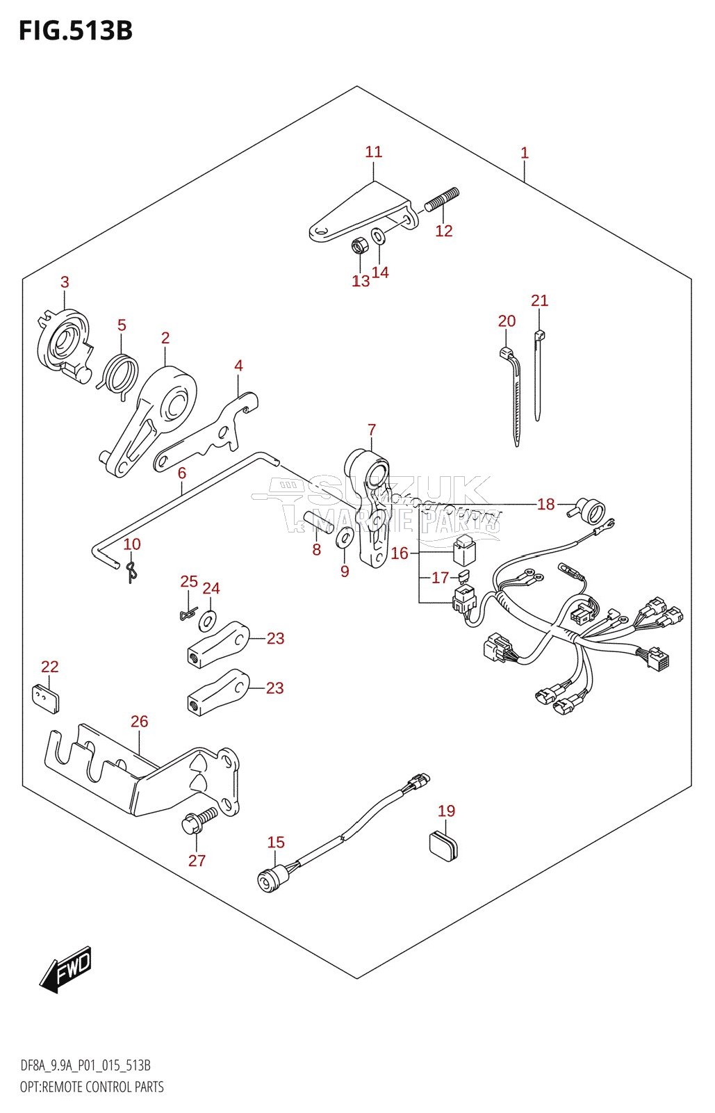 OPT:REMOTE CONTROL PARTS (DF9.9A:P01)