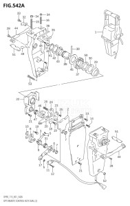 10001F-980001 (2009) 100hp E01-Gen. Export 1 (DF100TK9) DF100 drawing OPT:REMOTE CONTROL ASSY DUAL (2)