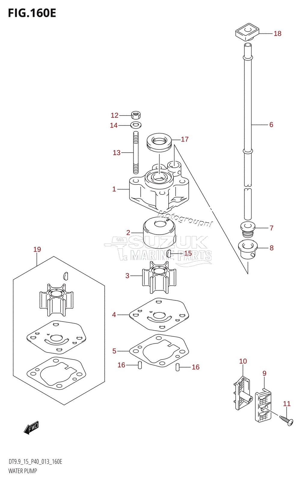 WATER PUMP (DT15K:P36)