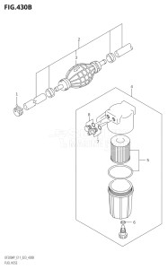 15003P-040001 (2020) 150hp E01 E03 E40-Gen. Export 1 - USA (DF150AP  DF150AP) DF150AP drawing FUEL HOSE (023:(E11,E40))