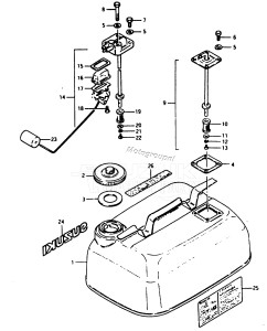 DT4.5 From c-10001 ()  1982 drawing FUEL TANK (NEW TYPE)