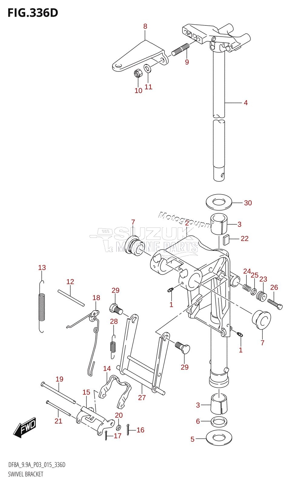 SWIVEL BRACKET (DF9.9AR:P03)