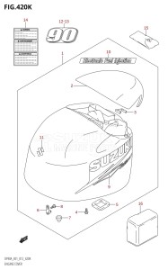 DF80A From 08002F-310001 (E40)  2013 drawing ENGINE COVER (DF90ATH:E40)