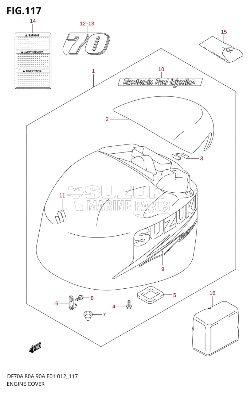 ENGINE COVER (DF70A E40)