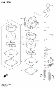 DF40A From 04003F-510001 (E01 E13)  2015 drawing WATER PUMP (DF60AVTH:E40)