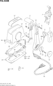 03003F-510001 (2005) 30hp P01 P40-Gen. Export 1 (DF30A  DF30AQ  DF30AR  DF30AT  DF30ATH) DF30A drawing OPT:REMOTE CONTROL ASSY SINGLE (1) (DF25AT:P01)