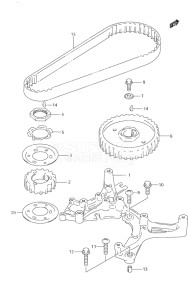 Outboard DF 9.9 drawing Timing Belt