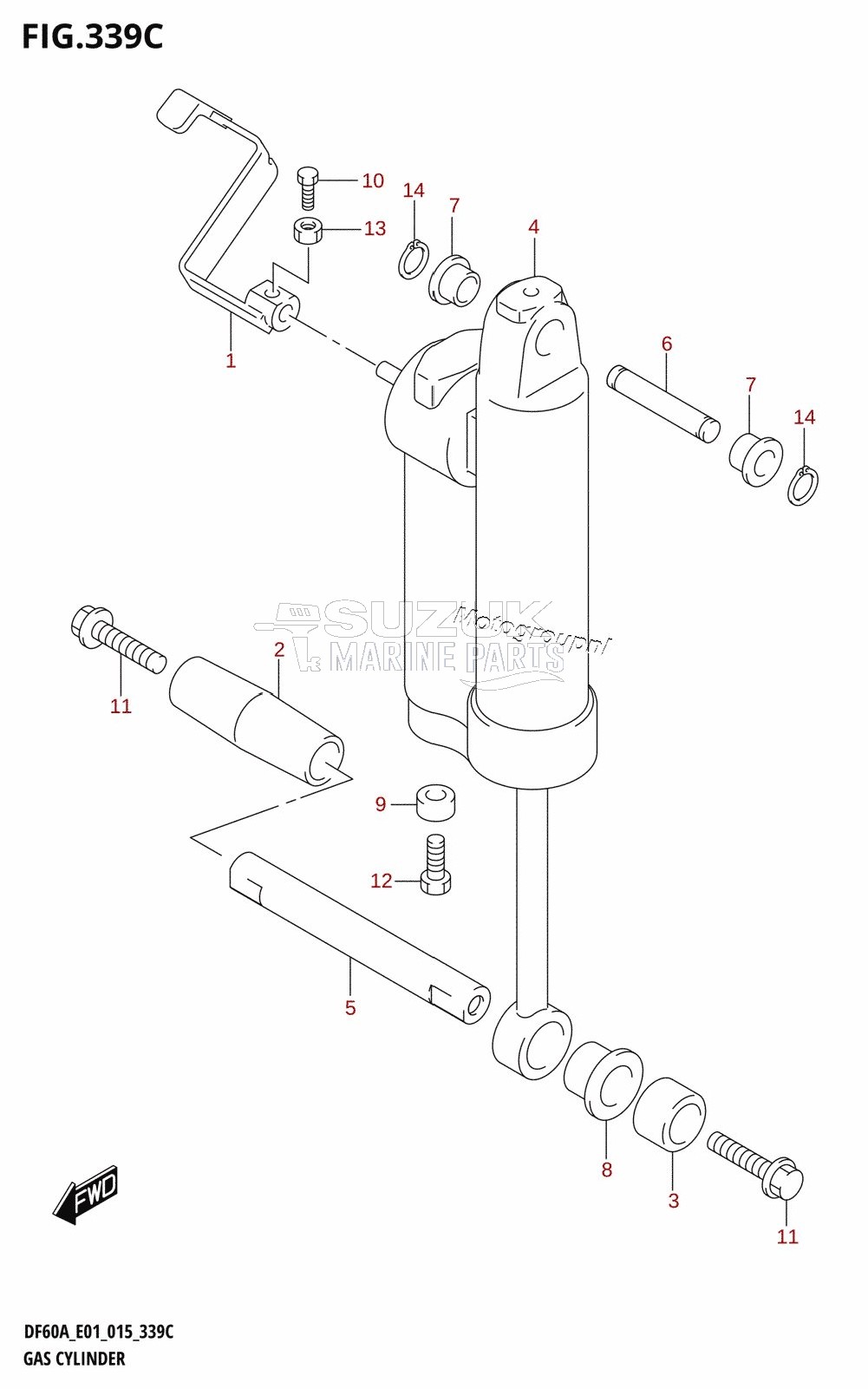 GAS CYLINDER (DF60AQH:E40)