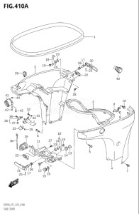 07003F-340001 (2023) 70hp E11 E40-Gen. Export 1-and 2 (DF70A  DF70AT  DF70ATH) DF70A drawing SIDE COVER (SEE NOTE 1)