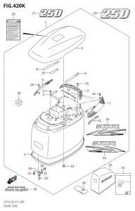 DF200 From 20002F-510001 (E03)  2015 drawing ENGINE COVER (DF250T:E03)